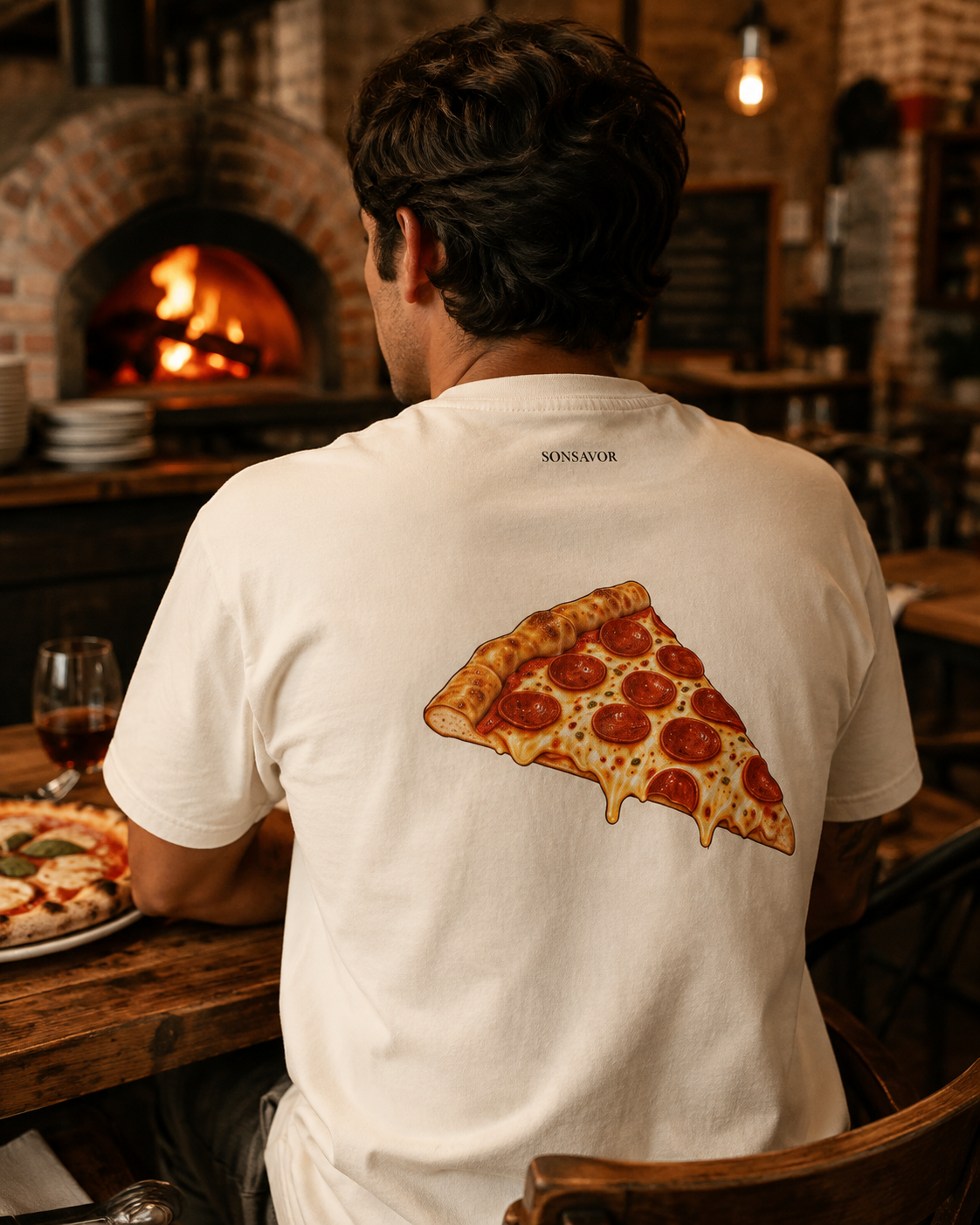 Pizza Tee — "peet-suh" | Premium Heavyweight Garment-Dyed Shirt