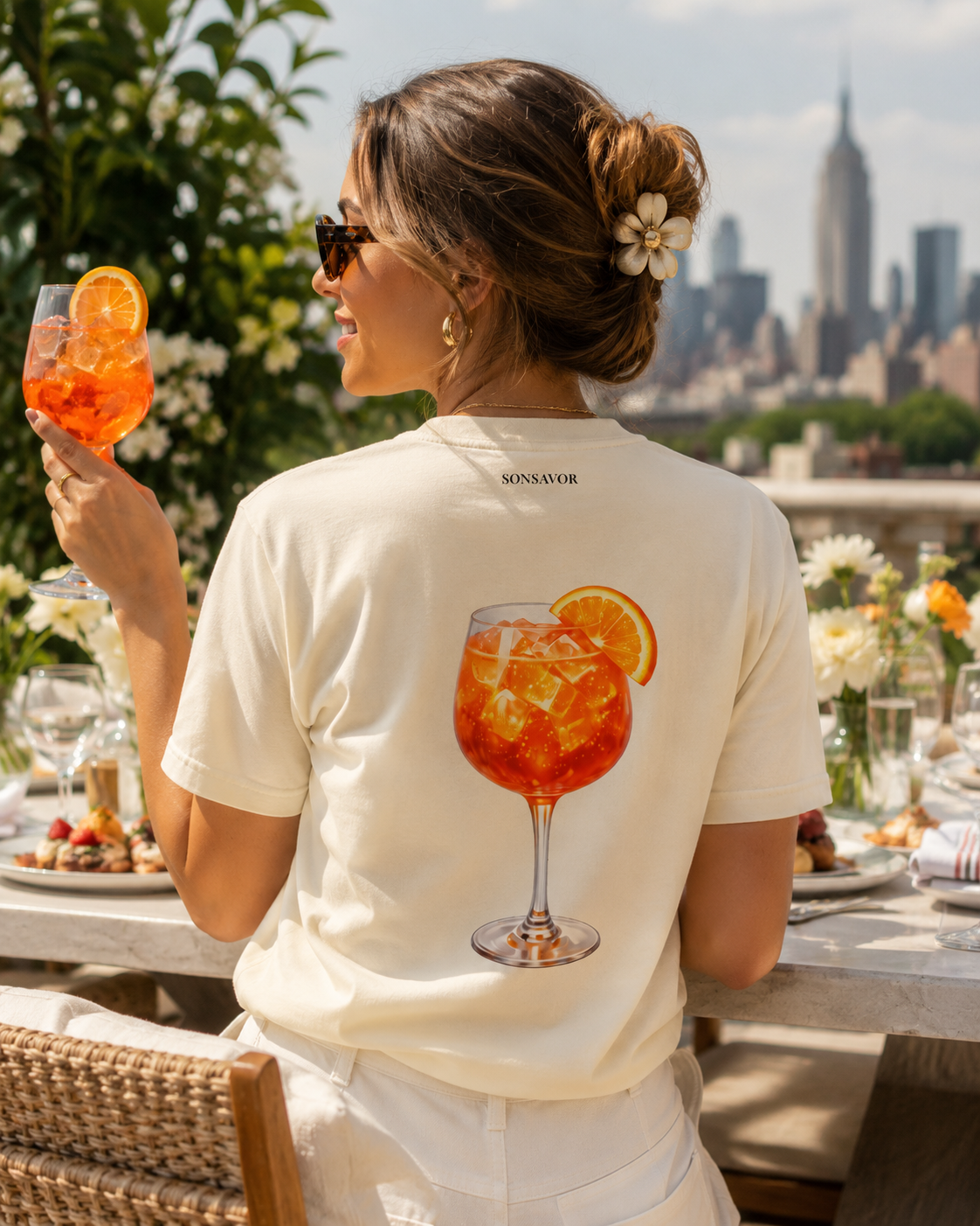 Orange Spritz Tee — "or-inj sprits" | Premium Heavyweight Garment-Dyed Shirt