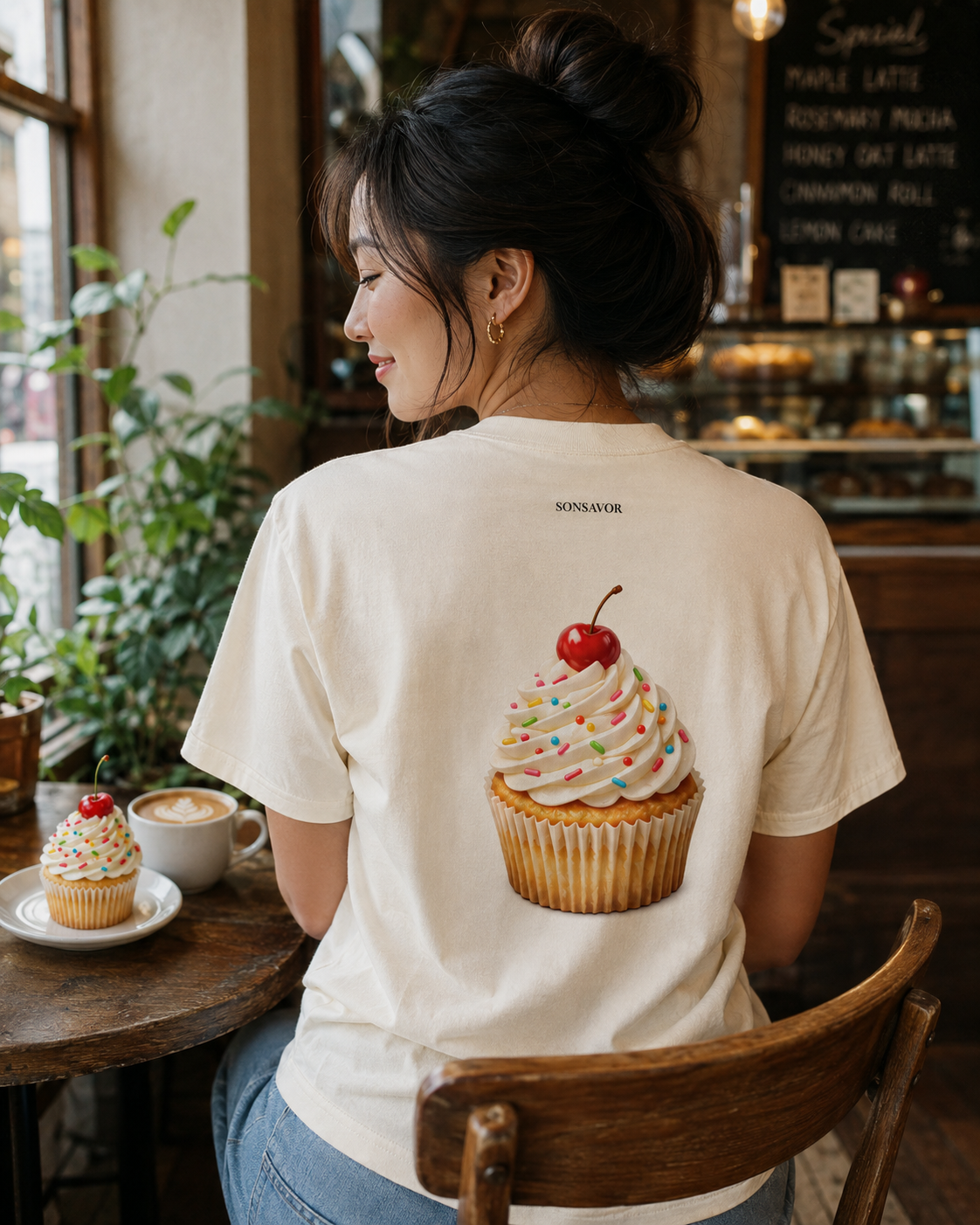 Vanilla Cupcake Tee — "kup-kayk" | Premium Heavyweight Garment-Dyed Shirt