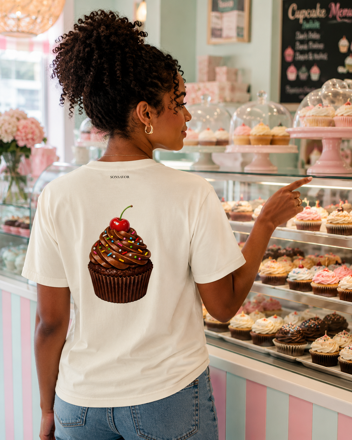 Chocolate Cupcake Tee — "kup-kayk" | Premium Heavyweight Garment-Dyed Shirt