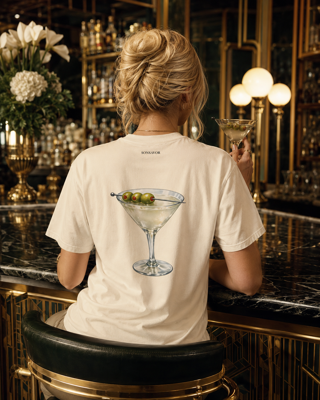 Dirty Martini Tee — "dur-tee mar-tee-nee" | Premium Heavyweight Garment-Dyed Shirt
