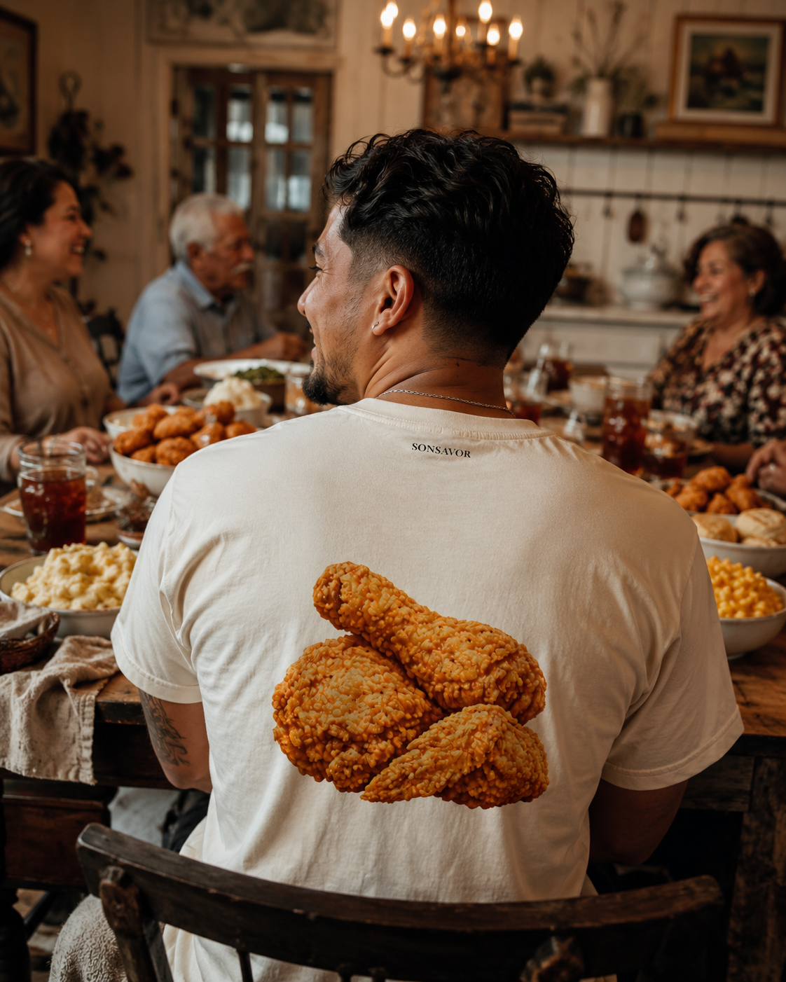 Fried Chicken Tee — "fryd-chik-in" | Premium Heavyweight Garment-Dyed Shirt