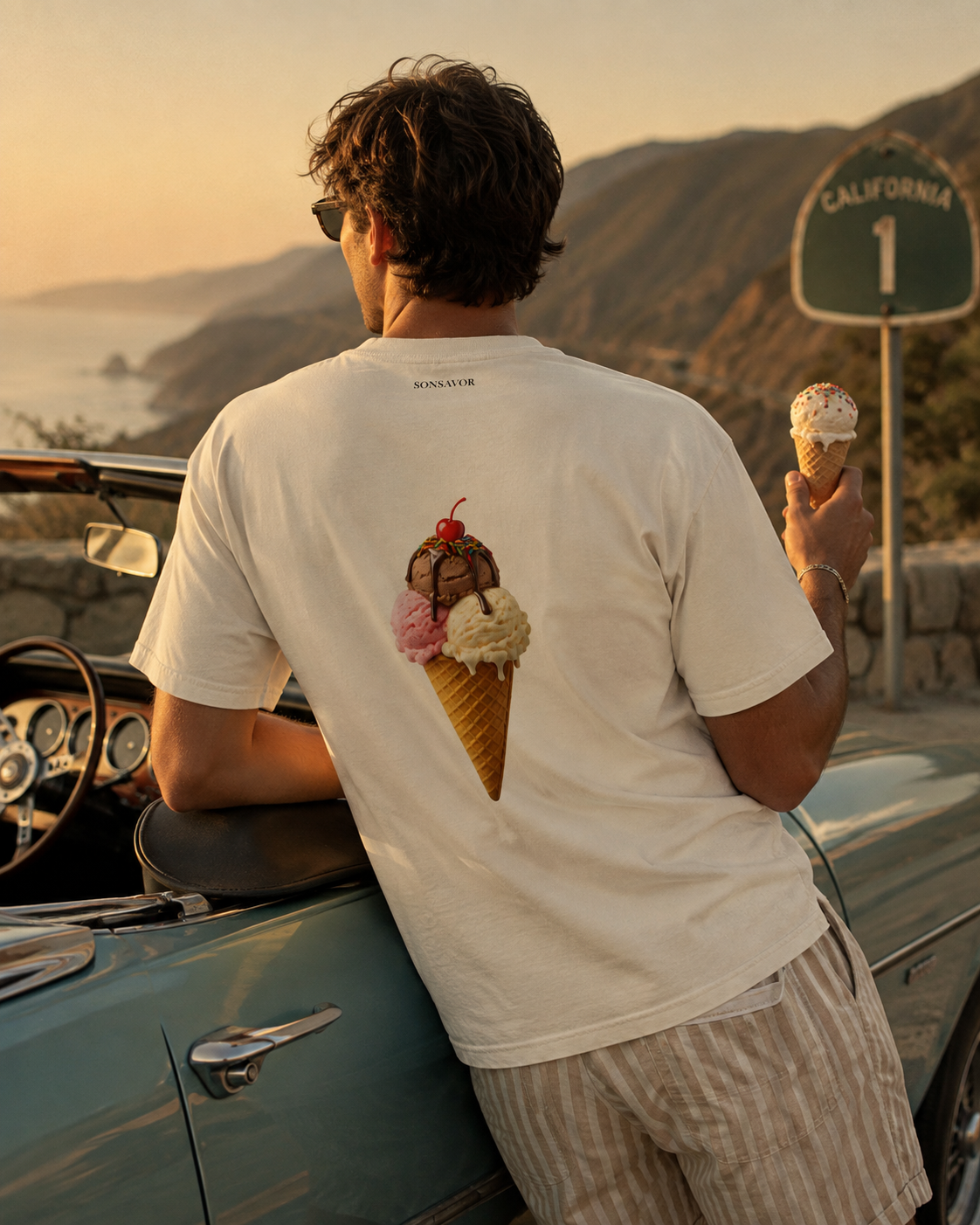Ice Cream Tee — "eye-skreem" | Premium Heavyweight Garment-Dyed Shirt