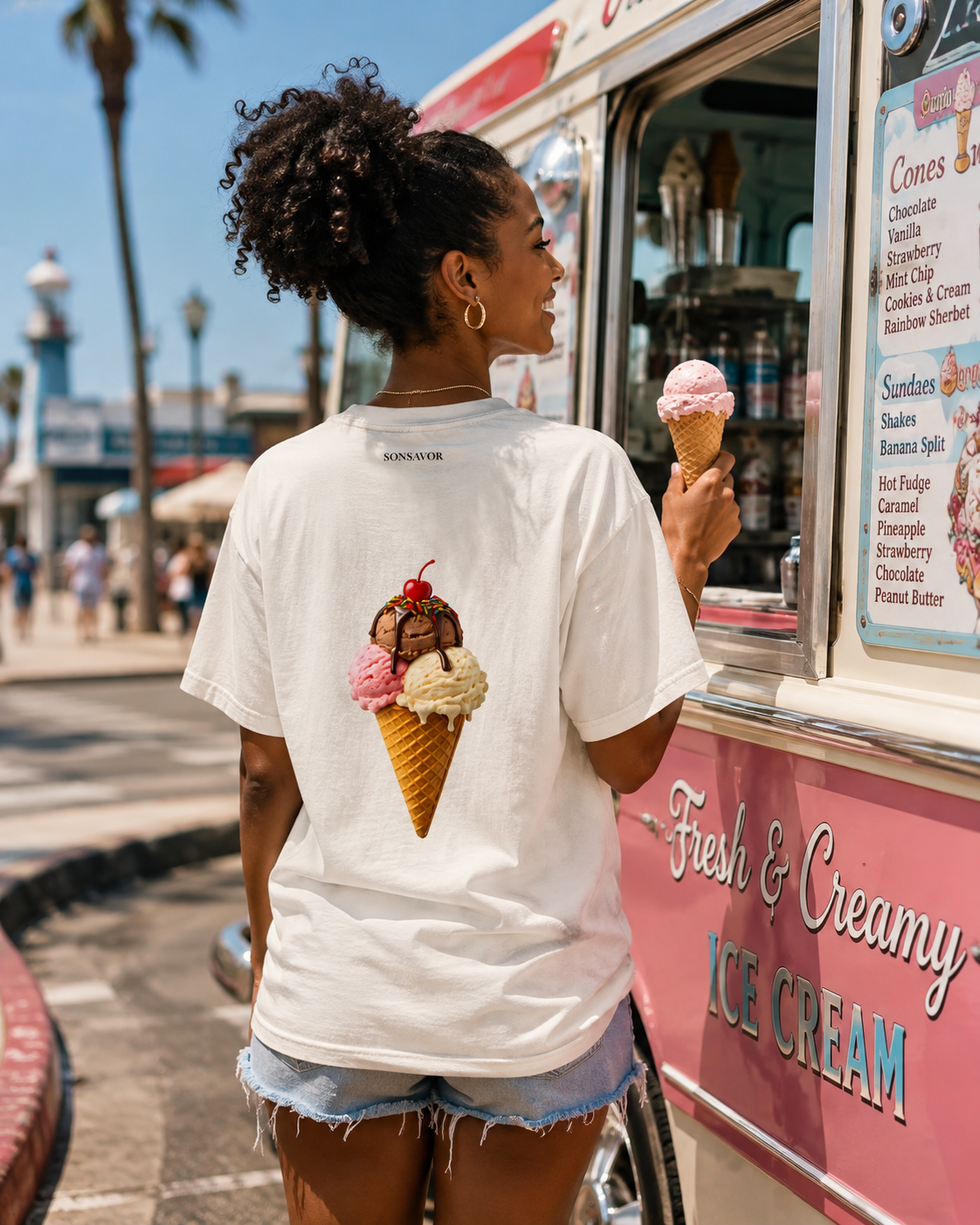 Ice Cream Tee — "eye-skreem" | Premium Heavyweight Garment-Dyed Shirt