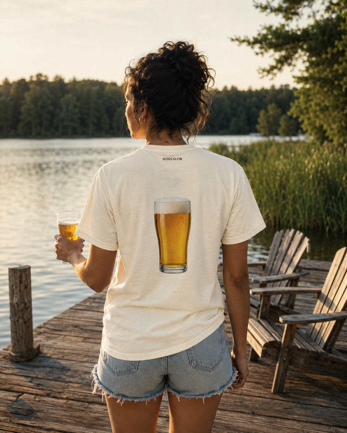 Beer Tee — "bir" | Heavyweight Garment-Dyed Shirt