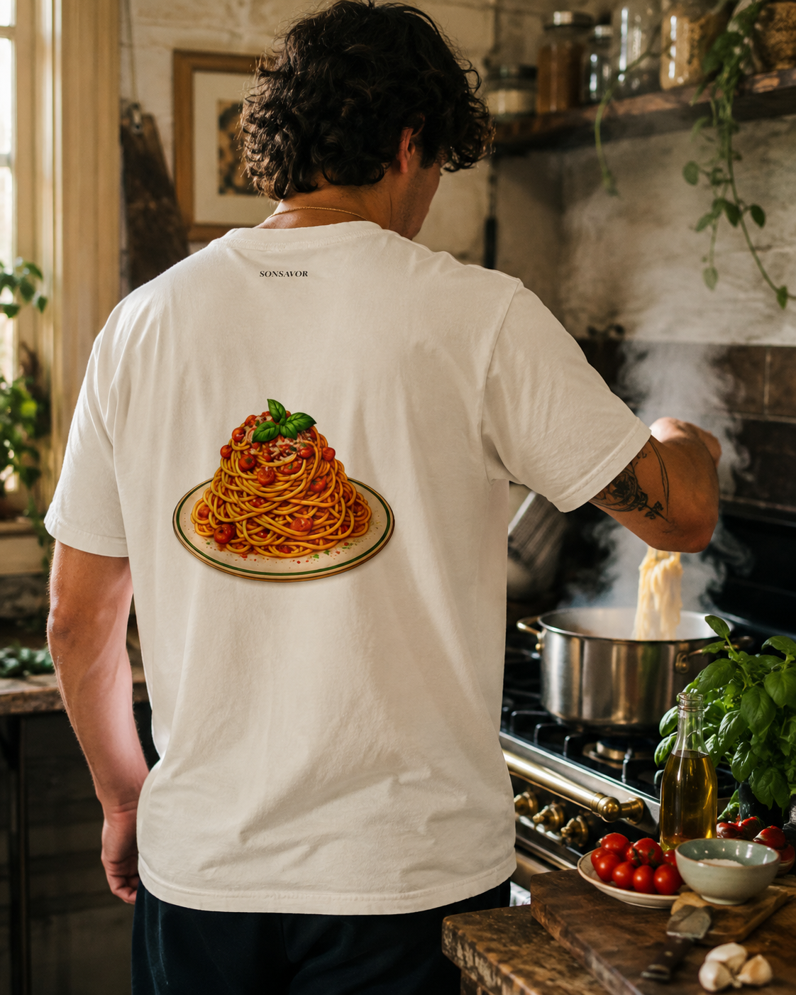 Spaghetti Tee — "spuh-geh-tee" | Premium Heavyweight Garment-Dyed Shirt